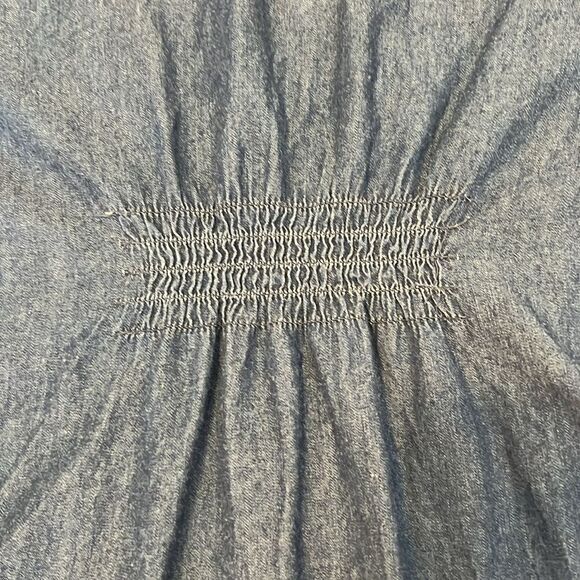 One jeanswear junior szXL denim button front adjustable sleeve elastic back EUC - Picture 7 of 8